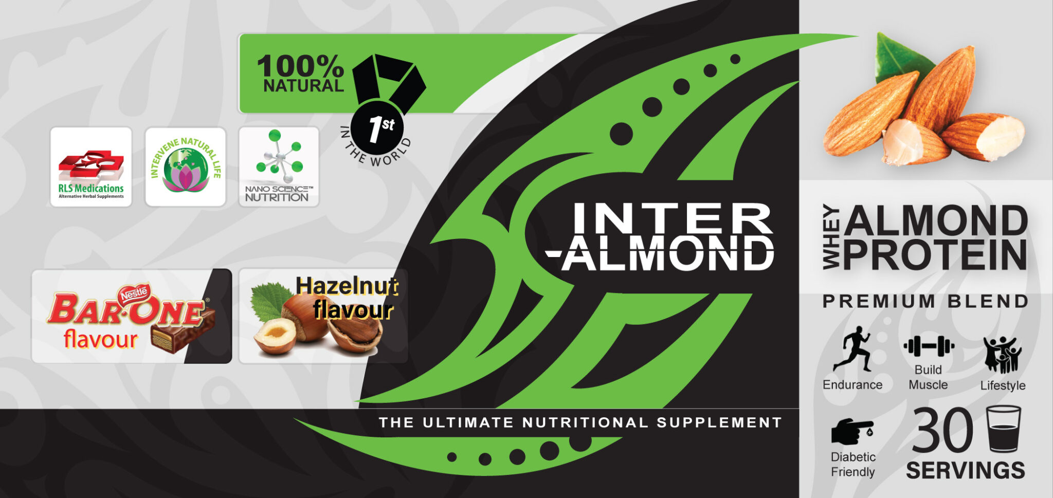 Inter Almond Whey Almond Protein Powder